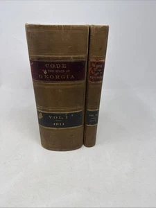 Code of the State of Georgia Volumes 1 & 2 1911 Antique Large Law Book USA Rare - Bild 1 von 24