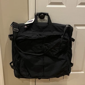 NWT Black Tough Traveler Classic Garment Bag & Shoulder Strap. $400 Value NY USA - Picture 1 of 18