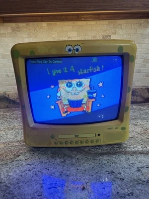 SpongeBob SquarePants 13” CRT TV/DVD Combo Model #SB351 (BLACK LINES NOT ON TV) - Image 1 of 4