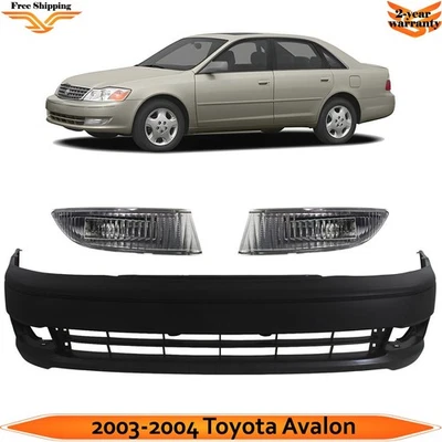Front Bumper Cover Primed & Fog Lights Assembly For 2003-2004 Toyota Avalon Foto 1 de 4