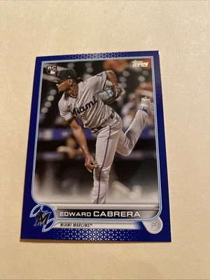 2022 Topps Series 2 - Edward Cabrera #566 Royal Blue (RC) - Image 1 of 2