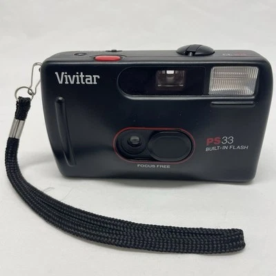 Vintage Vivitar PS33 35mm Point & Shoot Film Camera with Built In Flash  - Image 1 of 4
