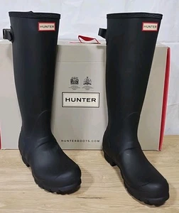 Stivali da pioggia alti regolabili posteriori originali Hunter donna nuovi taglia 5 (#A4-A8 - Foto 1 di 11