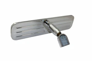 Hot Rod Polished Aluminum Ball Milled 9-1/4 Inch Rear View Mirror - Picture 1 of 1