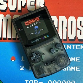 Console Nintendo Gameboy Color Clear Black with IPS V2 backlight screen
