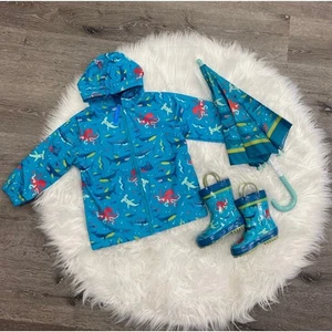 Stephen Joseph Shark Rain Coat Size 7/8 - Picture 1 of 1