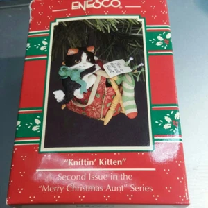 1992 ENESCO KNITTIN KÄTZCHEN TANTE VINTAGE RARE 2ND IN AUNT SERIES VTG DV104 - Bild 1 von 7