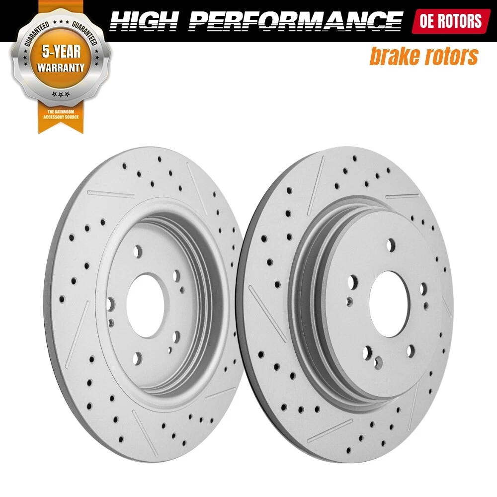 Max Advanced Brakes Kit De Freno Delantero Para Acura TLX 2015 2016 2017 2018 2019 2020 Reemplazo De Rotores De Freno De Disco Perforados Cruzados Y Pastillas De Freno De Cerámica