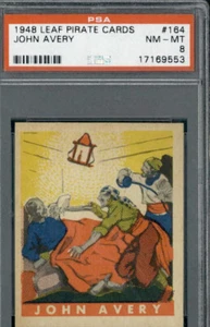 Tarjetas piratas Leaf 1948 164 John Avery PSA 8 - Imagen 1 de 2