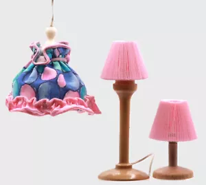 BELEUCHTUNG Kahlert Lampe Stehlampe Hängeleuchte Tischlampe 3tlg Puppenstube - Bild 1 von 15