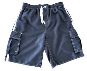 U.S.A.P. Men’s MED Board Shorts Blue/White Accents 5 Pocket Liner Drawstring - Picture 1 of 8