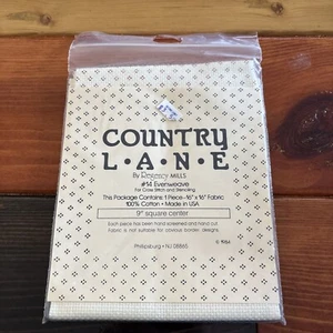 Country Lane #14 EVENWEAVE 7” Square Center BRICK RED Cross Stitch Regency Mills - Picture 1 of 5