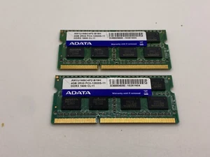 Adata 8GB (2x4GB) DDR3 1600MHz Laptop Ram Memory | AM1U16BC4P2-B19H | Tested! - Picture 1 of 1