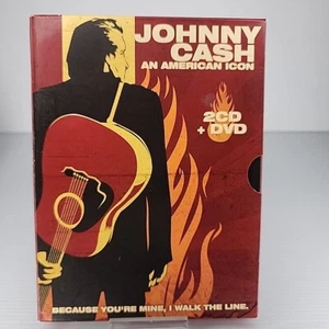 Johnny Cash An American Icon 2 x CD's and DVD Music Walk The Line - Picture 1 of 2