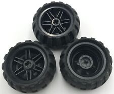 Lego 3 New Large Spoked Wheels Pieces