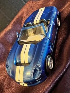 SHELBY New Ray 2000 SHELBY SERIES 1 Convertible Blue with White Stripes 1:32 Car - Picture 1 of 7