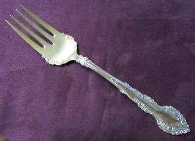 NEW CENTURY Serving Fork 1898 Silverplate w/ Gilded Tines Rogers No Monograms  - Image 1 of 4