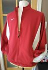 Vintage Nike Teamjacke 90er Jahre Reißverschluss LG rot weiß selten einzigartiger Stil Swoosh Aufwärmen