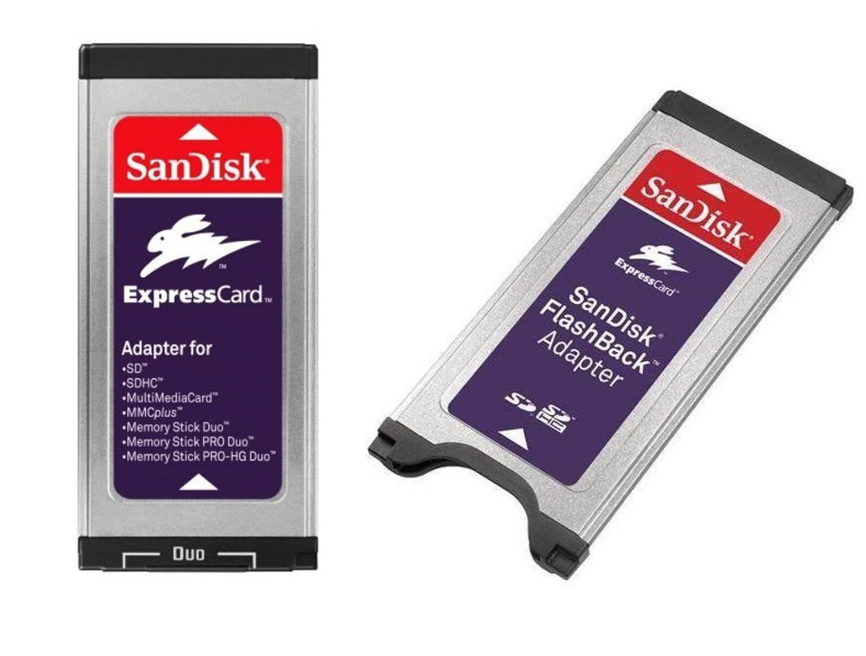 SanDisk ExpressCard Reader/writer SD SDHC MS Memory Stick Duo MacBook Pro/pc