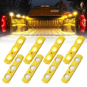 8 Pods LED Rock Lights Kit Underglow Car Truck Bed Lighting Neon Light Yellow - Imagen 1 de 7