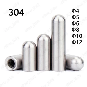 304 Stainless Steel Round Head Parallel Pins With Internal Thread Φ4 Φ5 Φ6 Φ8 - Picture 1 of 6