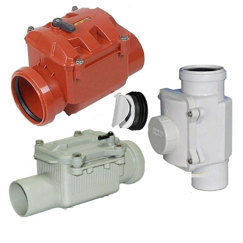 RÜCKSTAUKLAPPE Ø 50-200 ABWASSER RÜCKSTAUVERSCHLUß FÄKALIEN Rattenschutz - Bild 1 von 3