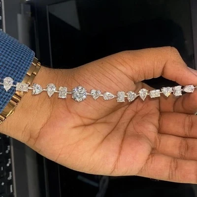 Brazalete de tenis de diamantes multicapa de oro de 18 quilates de 11 quilates: joyería de boda de aniversario Foto 1 de 4