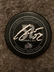 ADAM FOOTE Signed Colorado AVALANCHE RETIREMENT Official GAME Puck Beckett BAS - Picture 1 of 5
