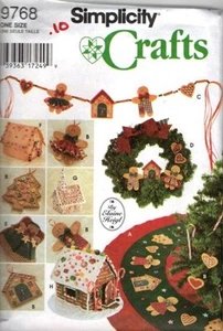 SIMPLICITY 9768 LEBKUCHENBAUMAUFSATZ, ORNAMENTE, BAUMROCK, KRANZ - Bild 1 von 1