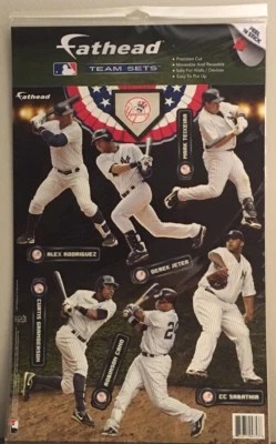 NEW YORK YANKEES Official MLB Team FATHEADS Reusable Movable w/ DEREK JETER, NEW - Image 1 of 2