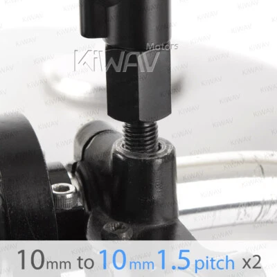 adaptadores retrovisor negro M10 1.25 paso a paso M101.5 x2 se adapta a moto BMW ε Foto 1 de 4