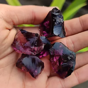 Natural 293 Ct Certified Brazilian Violet Amethyst Uncut Roguh Gemstone 5Pcs - Picture 1 of 7