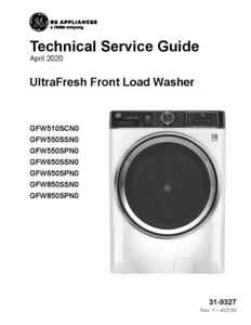 GE GFW850SPN0RS SERVICE REPAIR MANUAL PAPER & PDF - Foto 1 di 4