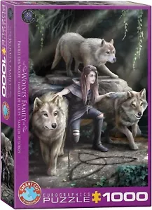 Eurographics 1000-piece Jigsaw Puzzle - Wolves Family by Anne Stokes - Picture 1 of 1
