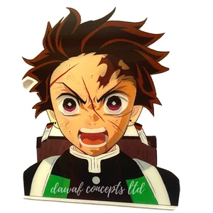 Demon Slayer Tanjiro Kamado Anime Sticker 3D Motion for car/laptop Cute PEEKER 2 - Picture 1 of 5