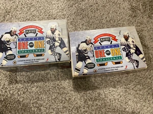 1995-96 PLAYOFF ONE ON ONE HOCKEY CHALLENGE CASE OF 8 Unwrapped Lot 2 - Picture 1 of 3