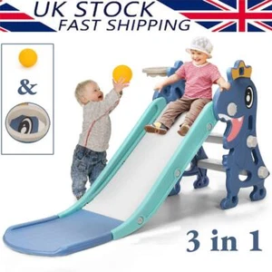 Folding Kids Slide Toddler Freestanding Baby Slide Climber Toy In/Outdoor Play - Picture 1 of 18
