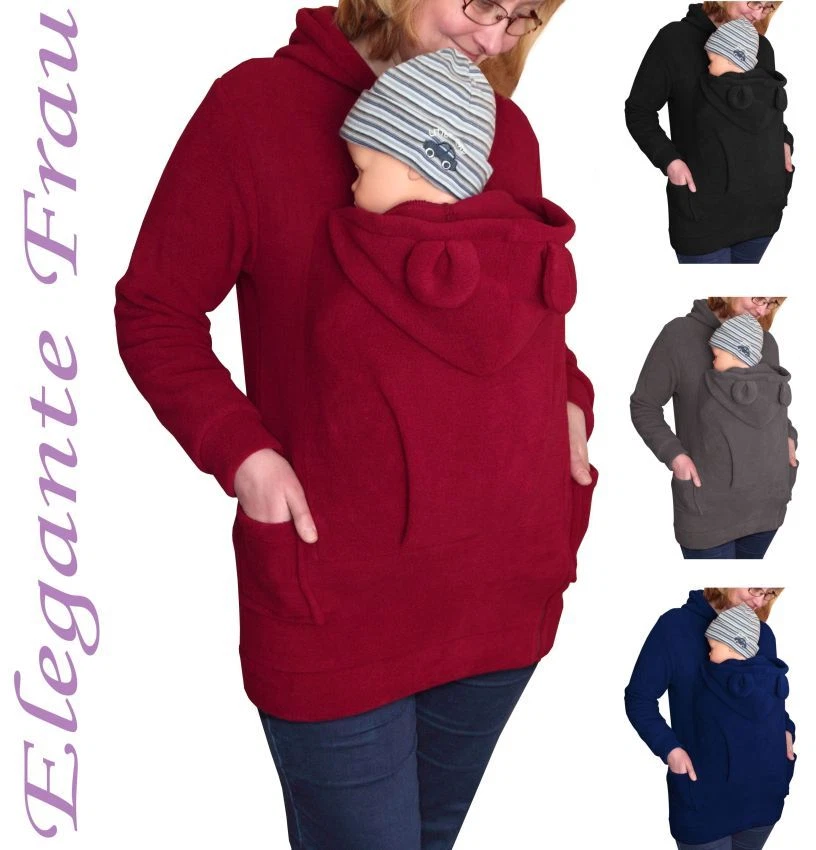 Teddy Tragejacke Tragetuch Umstandsjacke Tragepullover Fleecepullover Bauchtrage - Bild 1 von 1