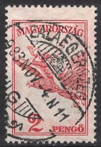 HUNGARY:1930 SC#C22 Used “Turul” Carrying Messenger  AJ555