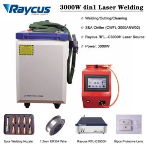 Máquina de soldadura/limpieza/corte de metales láser de fibra Raycus 3000W 4 en 1【Stock UE】 - Imagen 1 de 12