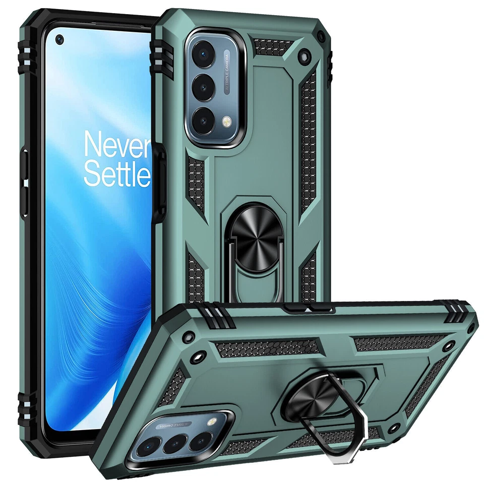 For OnePlus Nord N200 5G Case Ring Kickstand Cover +Tempered Glass - Image 1 of 4