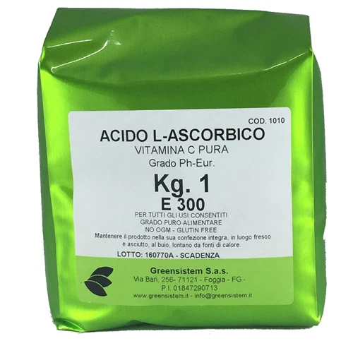 ACIDO ASCORBICO PURO GR. 100/250/500/1000 VITAMINA C ALIMENTARE E300 - Immagine 1 di 1