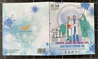 Vietnam 2021 Vivir con pandemia antivirus NCOV paquete de presentación folleto como nuevo Foto 1 de 2