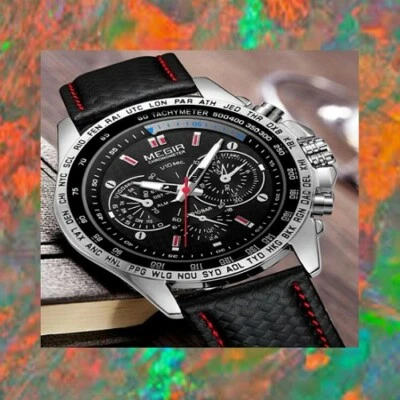 Montre à quartz analogique ronde à triple cadran pour hommes TENDANCE - Photo 1/3