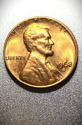 1968S Mint State as seen in pcgs Lincoln Cent ERRORS Doubling BU RED - Image 1 of 4