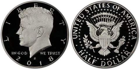 2018-S Silver Kennedy Deep Cameo Gem Proof Cover