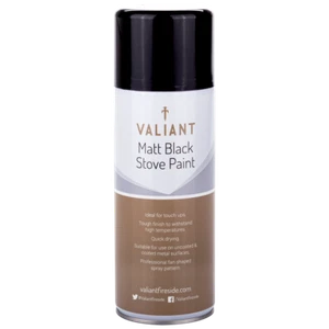 Pintura en aerosol Valiant negra mate para estufas, barbacoas y otras superficies metálicas - Imagen 1 de 7