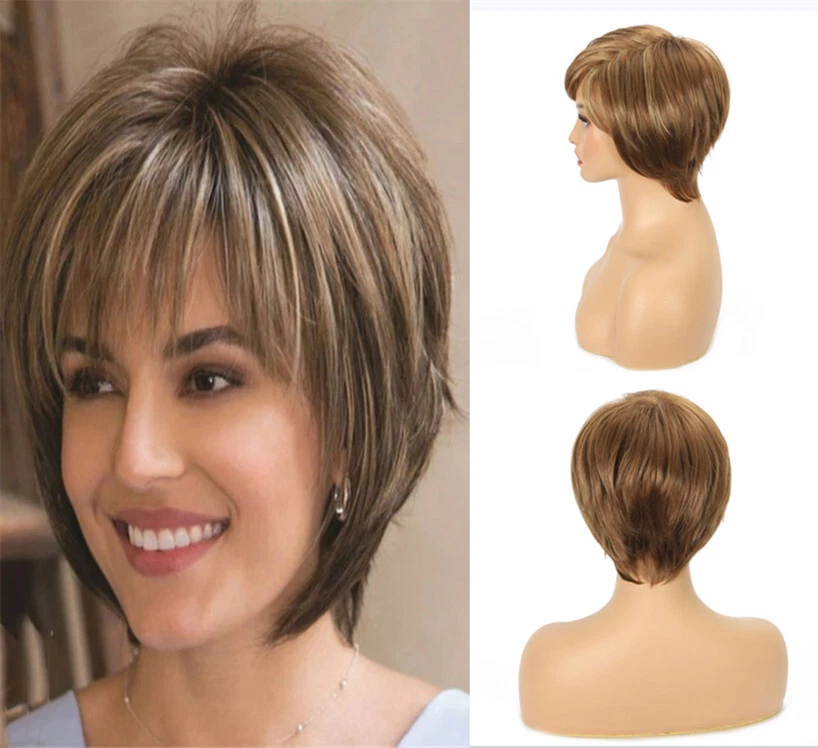 A to Z Women's Short Hair Wig - Dark Brown