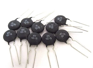 NTC 10D-15 Inrush Current Limiter Power Thermistors 10ohms 5 AMP (10x) - Picture 1 of 2