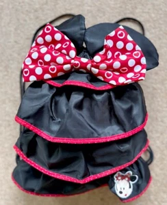 Minnie Mouse Disney Parks Girls Drawstring Gym Backpack Bag Red / Black - Picture 1 of 8